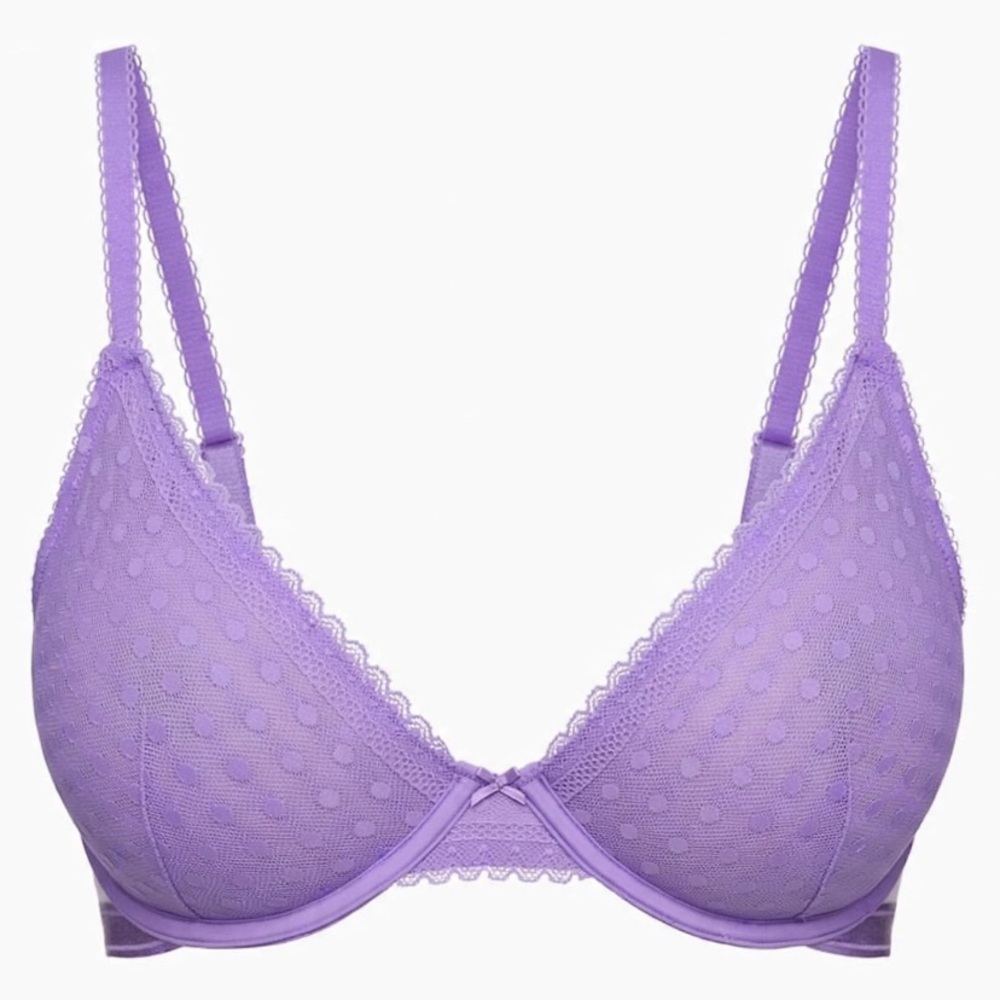 Victoria Secret Pink / Purple Lace Underwire Bra - Women Intimates 34D